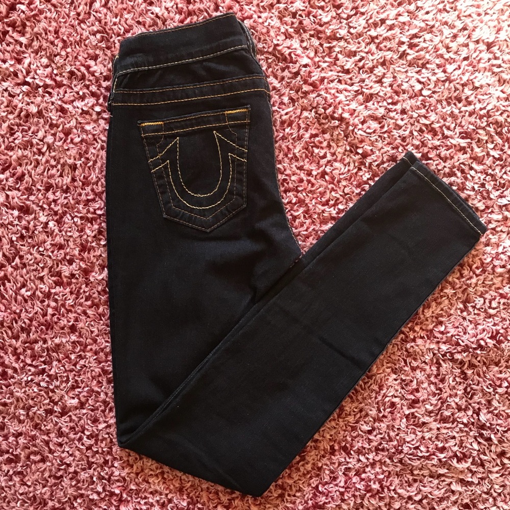 True Religion Casey dark wash skinny jeans 25